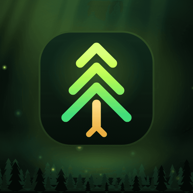 Greenwood profile picture: the mark glowing over a night forest